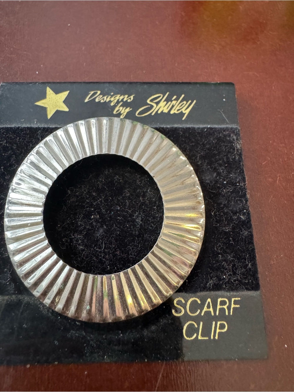 Silver Round Scarf Clip